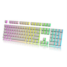 HK Gaming Pudding Tastenkappen Set - Doubleshot PBT, 108 Tasten, OEM-Profil, Hintergrundbeleuchtung, ANSI/ISO kompatibel