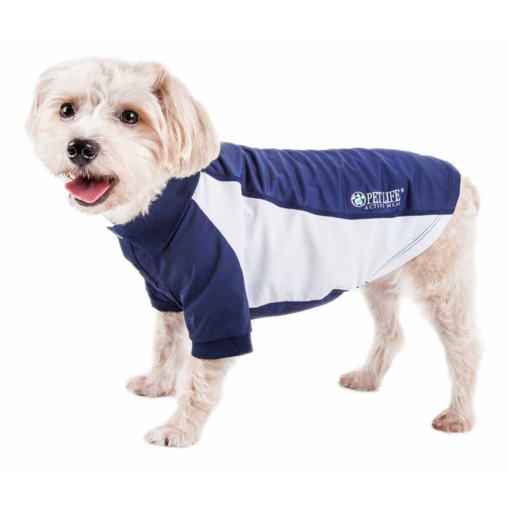 Photos - Dog Clothing Pet Life A Active Barko Pawlo Stretchy Fitness and Yoga Dog T-Shirt - PLHL1NVXL