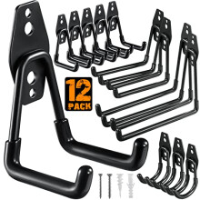 HUPBIPY 12 Pack Garage Hooks Heavy Duty Utility Steel Garage Storage H