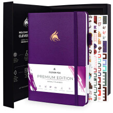 Clever Fox Planner Premium Edition  undatierter, luxuriser Wochen- und Monatsplaner zur Steigerung der Produktivitt und zum Erreichen Ihrer Ziele