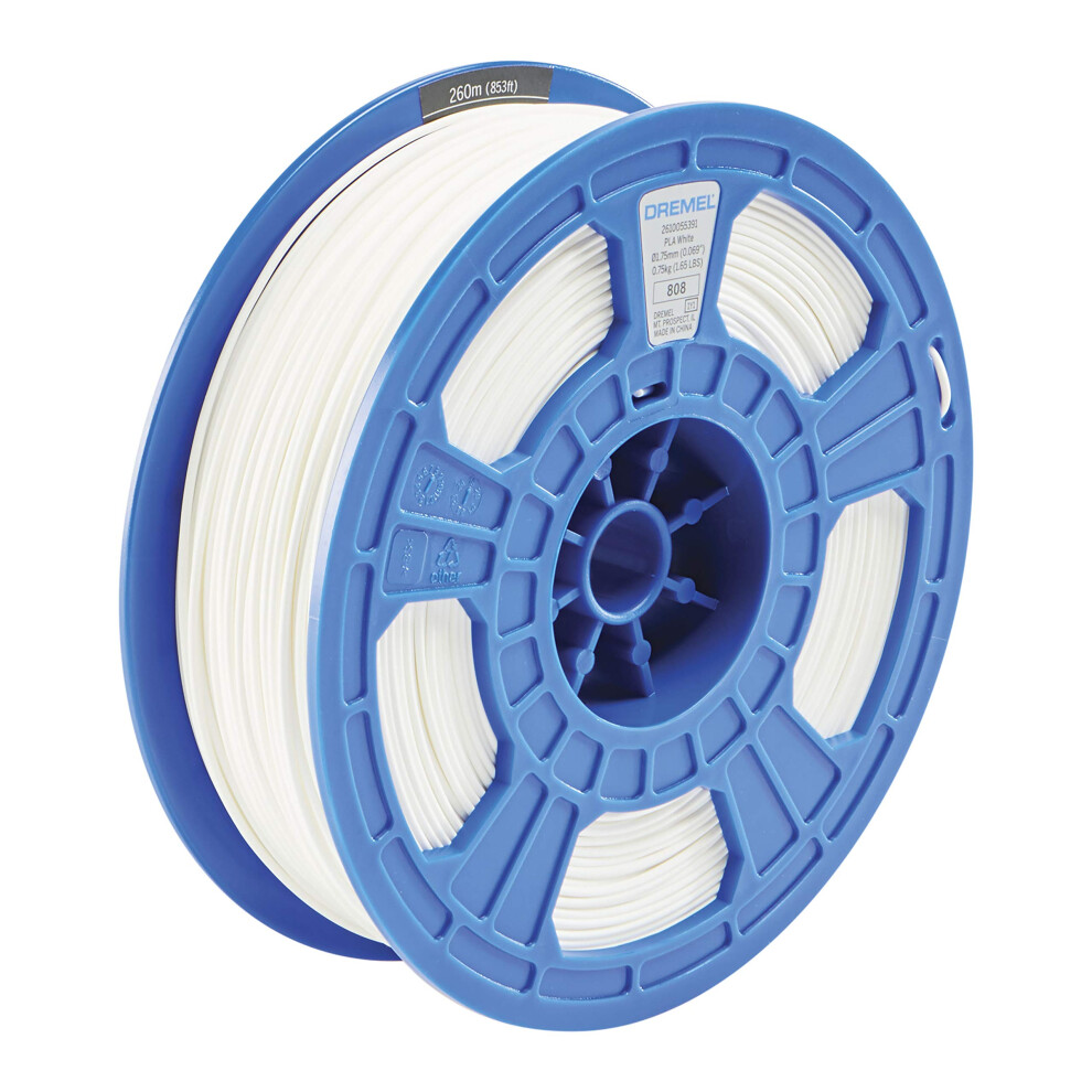 Dremel DigiLab PLA-WHI-01 3D Printer Filament - 1.75mm PLA Filament fo