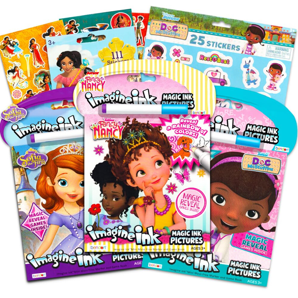 Disney Fancy Nancy Magic Ink Coloring Book Set - Bundle Includes 3 Jun