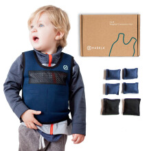 Harkla Gewichtsvest voor kinderen - Compressievest van neopreen - Leeftijd 2 tot 4 - Verstelbaar gewogen vest voor kinderen met een gewicht van 2 pon