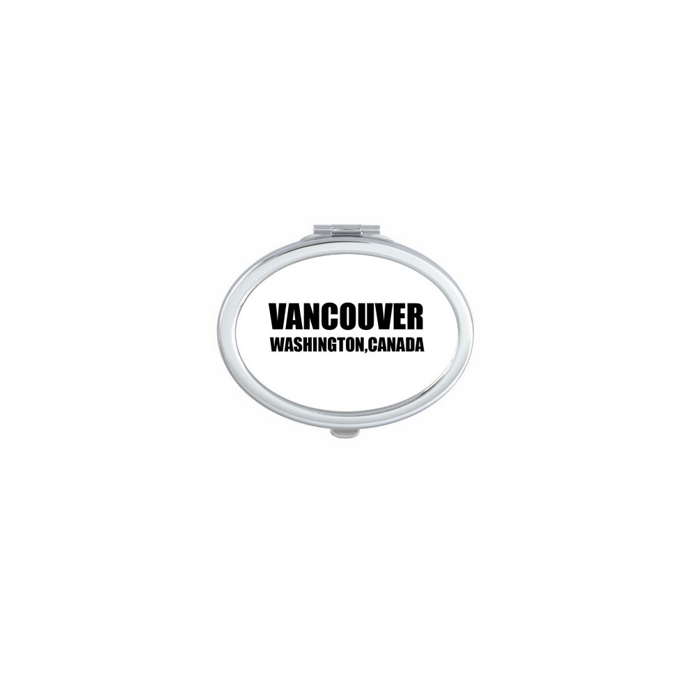 Diythinker Vancouver Canada City Country Oval Mirror Portable Fold Hand Makeup Double Side Glasses
