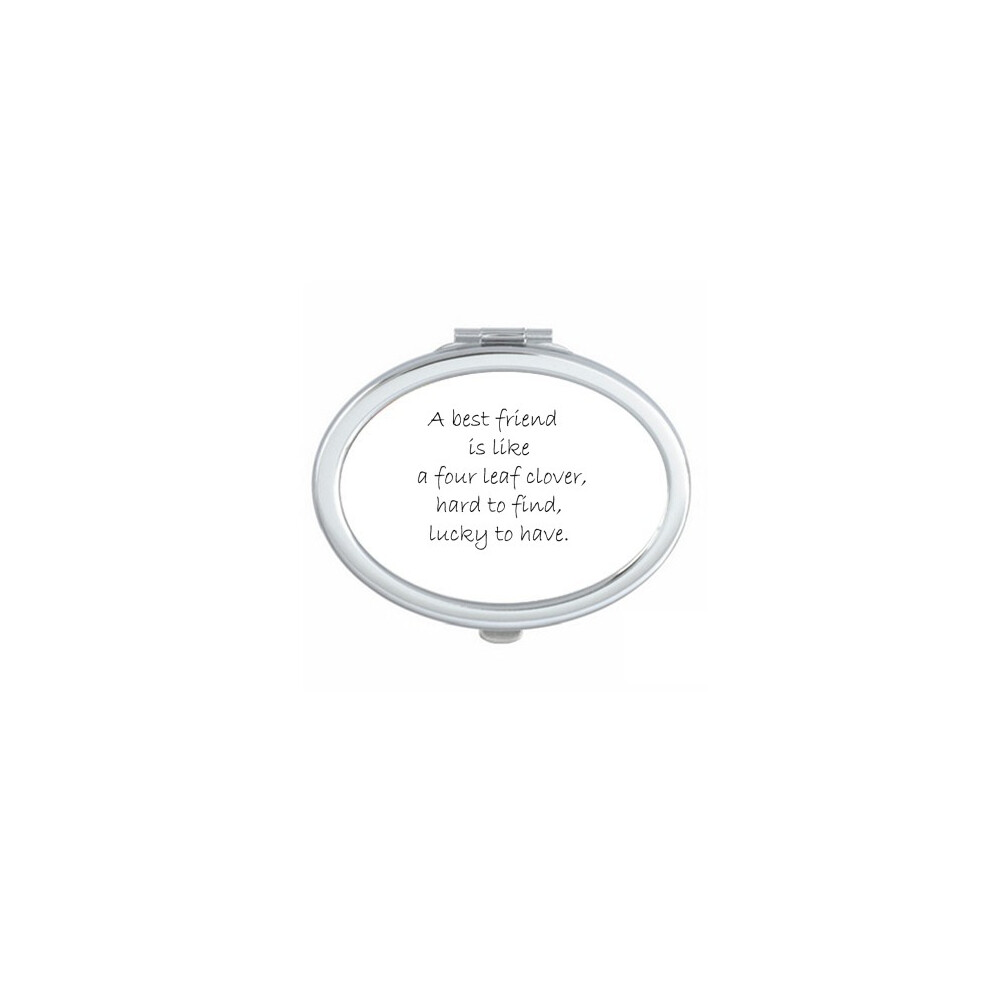 Diythinker Best Friend Is Like Four Quote Mirror Portable Fold Hand Makeup Double Side Glasses