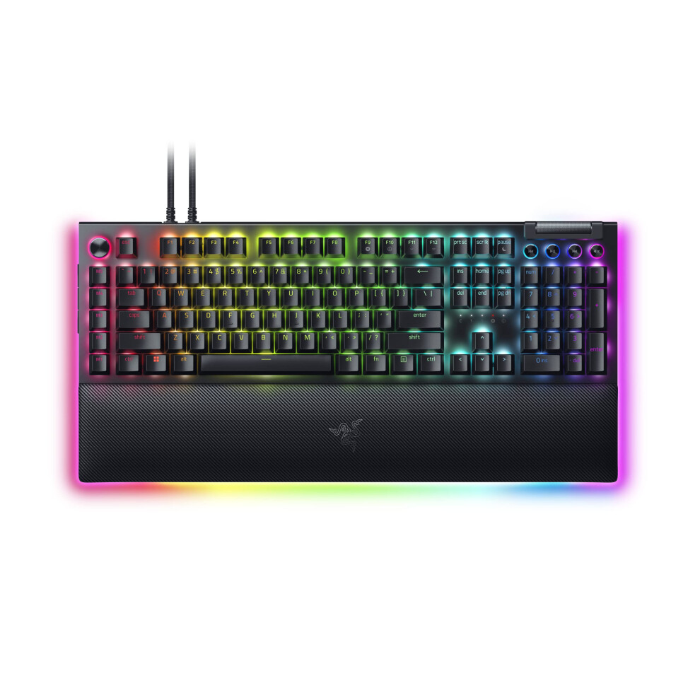 Razer BlackWidow V4 Pro Wired Mechanical Gaming Keyboard: Yellow Switc