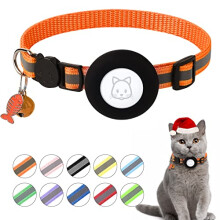Collare per gatti Airtag Collare per gatti Airtag con campanello e fibbia di sicurezza da 3/8"" di larghezza Collare riflettente con supporto Airt