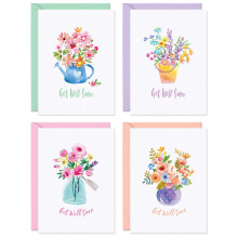 Sweetzer e Bulk Orange Get Well Cards com envelopes. 24 Fique bem em breve variedade de cart   es. Cart   es de notas e envelopes de 300gsm (120gsm).