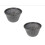 Cesta de Plástico Redonda para Jardín Acuático de 8" - Pack de 2 1