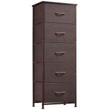 Somdot Tall Dresser for Bedroom with 5 Drawers Storage Chest of Drawe