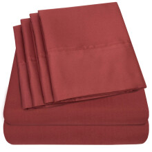 Cal King Size Bed Sheets - 6 Piece 1500 Supreme Collection Fine Brushe