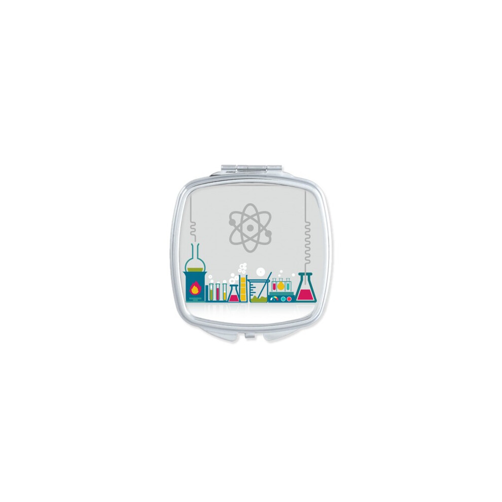 Diythinker Checal Reaction Vessel Tool Chestry Square Mirror Portable Compact Pocket Makeup Double Sided Glass