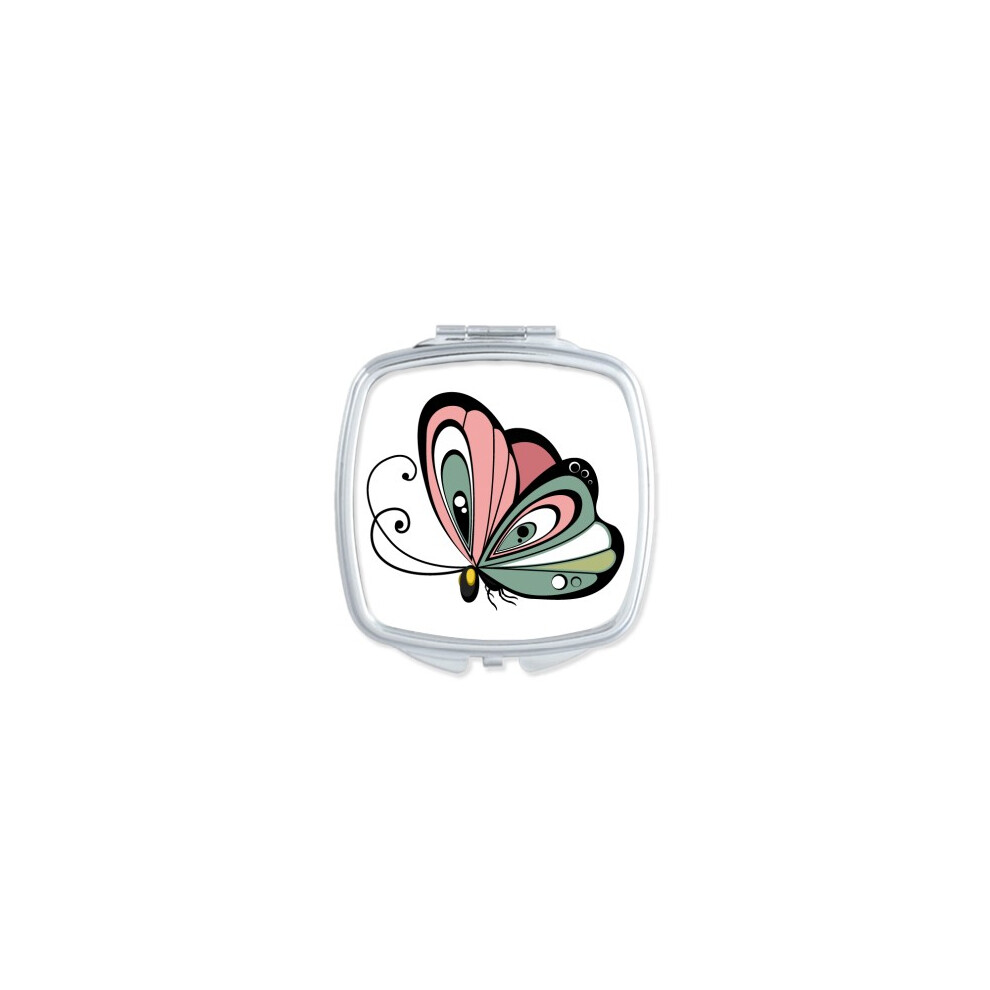 Diythinker Animal Shape Cartoon Mirror Portable Compact Pocket Makeup Double Sided Glass