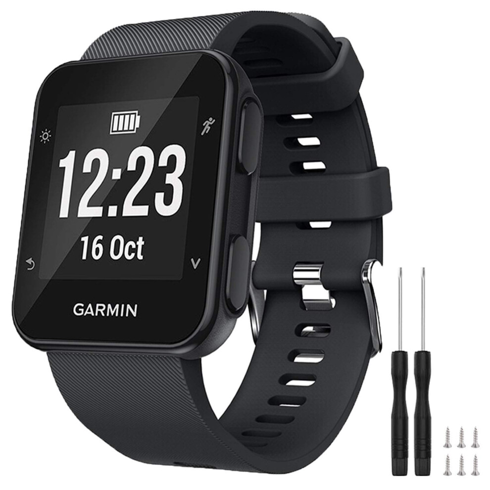 Gvfm Band Compatible With Garmin Forerunner 35 Soft Silicone Replacement Watch Band Strap For Garmin Forerunner 35 Smart Watch Fit 5.11-9.05 Inch (1 739929062058