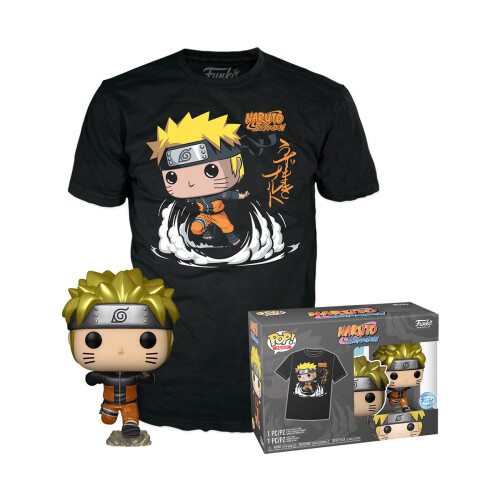 Funko Funko Pop! & Tee: Naruto Run - Naruto Run Run - Metallic - Small - (S)