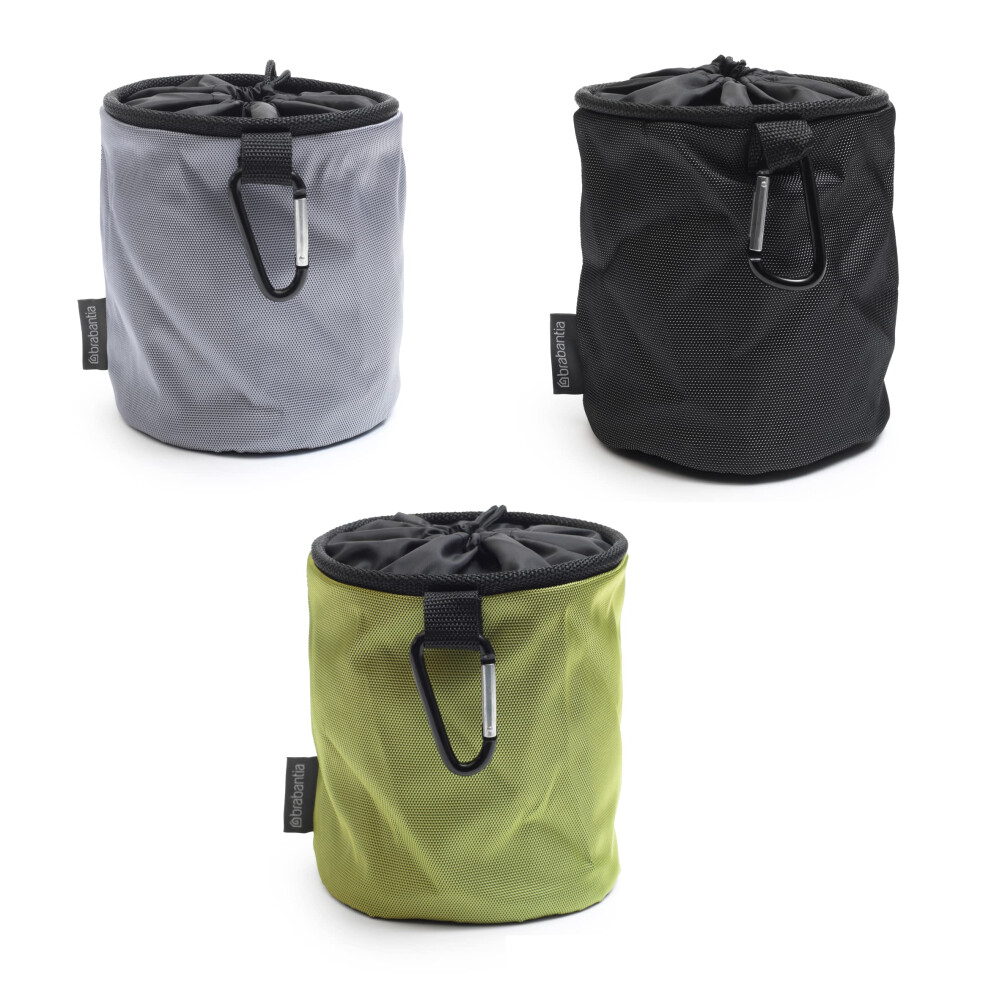 Brabantia x1 Premium Clothespin Storage Bag with Hanging Carabiner & C