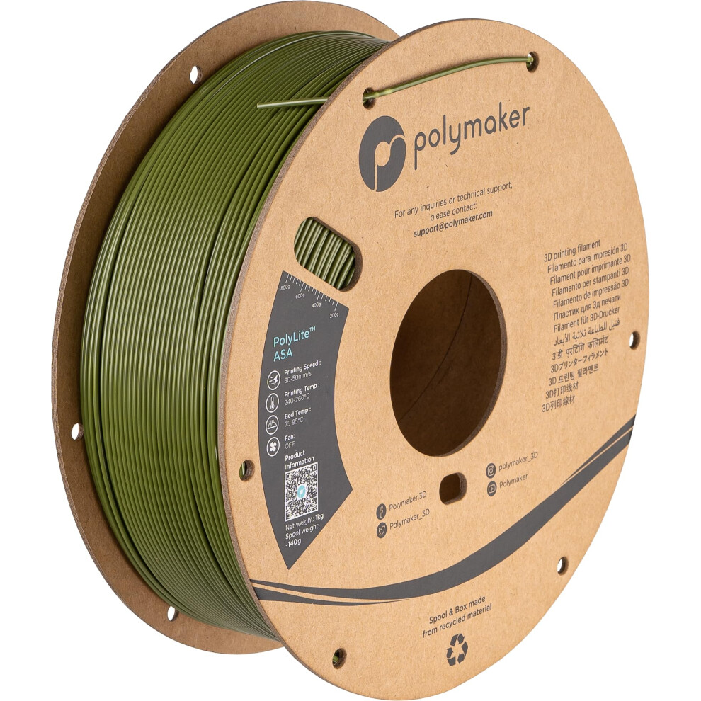 Polymaker Grün Filament Asa Pf01009 1,75 Mm 1 Kg Hohe Widerstandsfähigkeit - Bild 4