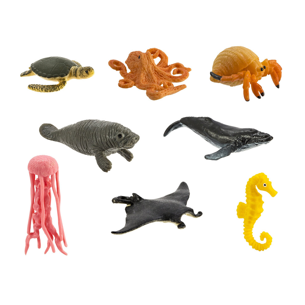 Safari Ltd Sea Life Fun Pack - Mini Figures of Humpback Whale  Jellyfi