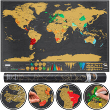 Luckies of London Scratch Off World Map Deluxe Travel Map To Track T