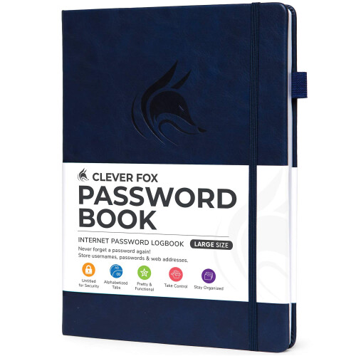 Clever Fox Password Book with tabs. Internet Address and Password Orga 1