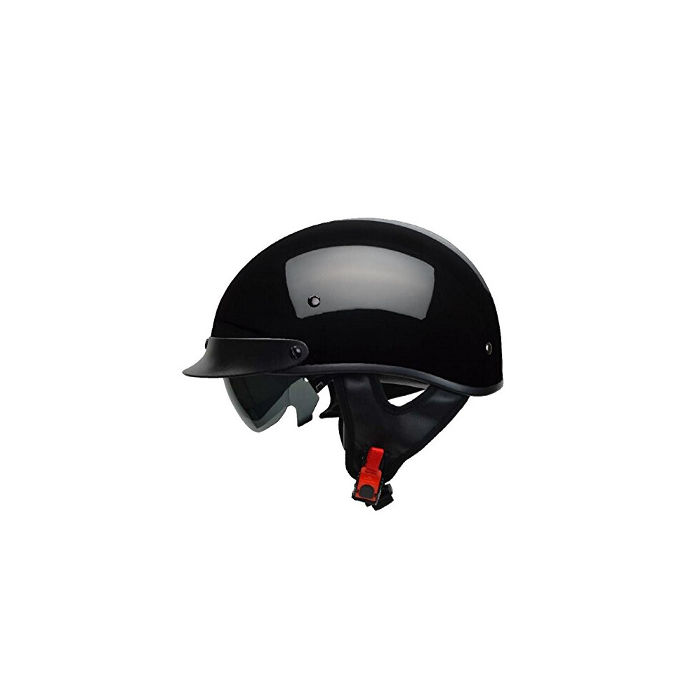 Vega Helmets 7800-015 Warrior Motorcycle Half Helmet with Sunshield fo