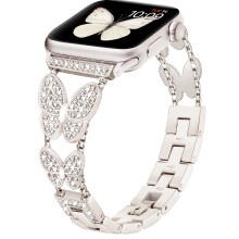 G-ficu vlinderband compatibel met Apple Watch Band 40 mm 41 mm 42 mm (S11/10) 38 mm iWatch SE-serie 11 10 9 8 7 6 5 4 3 bands Slanke schattige metale