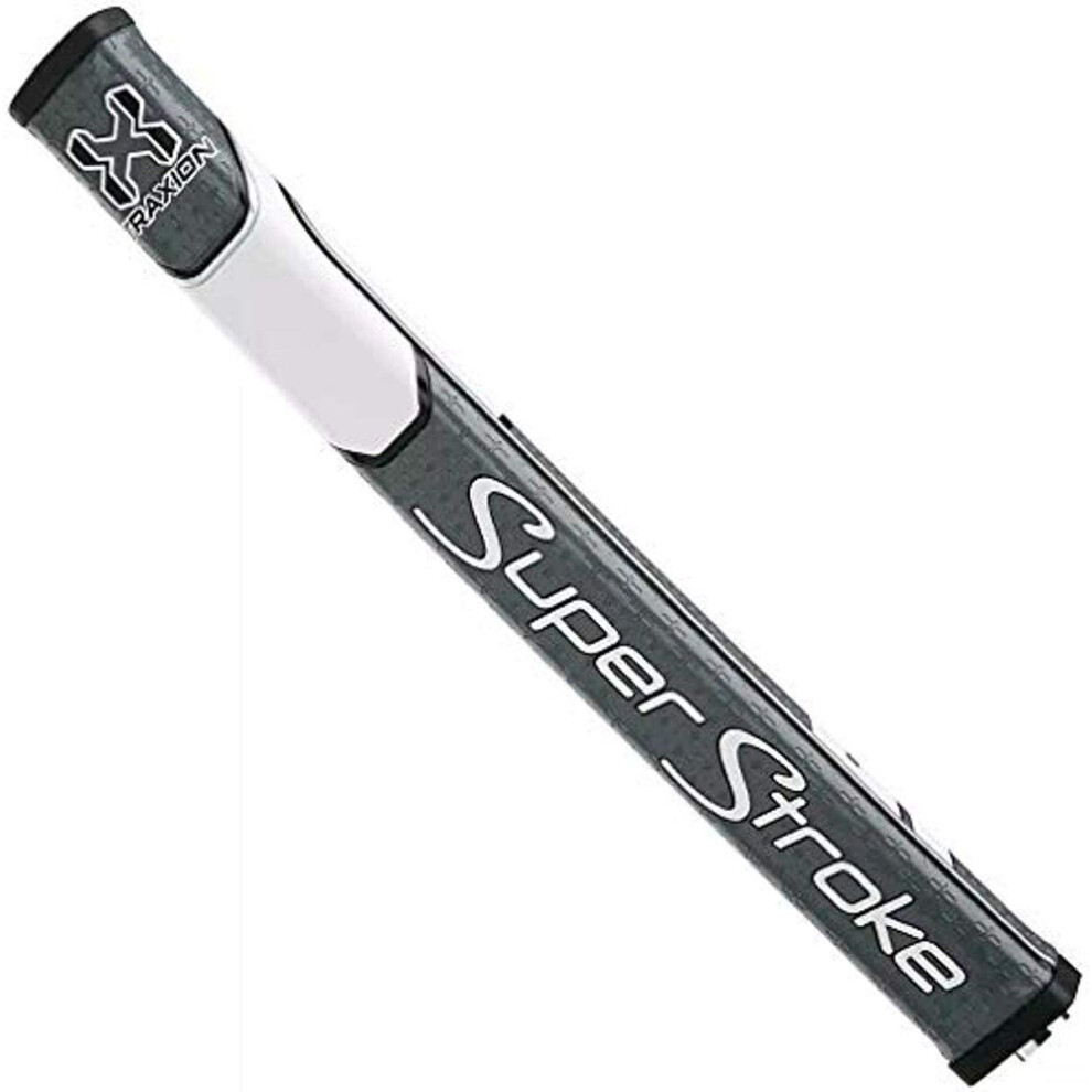 SuperStroke Traxion Flatso Golf Putter Grip  Gray/White (Flatso 2.0) |