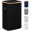 Lonbet - Black Double Laundry Hamper with Lid  2 Sections and Removabl 1