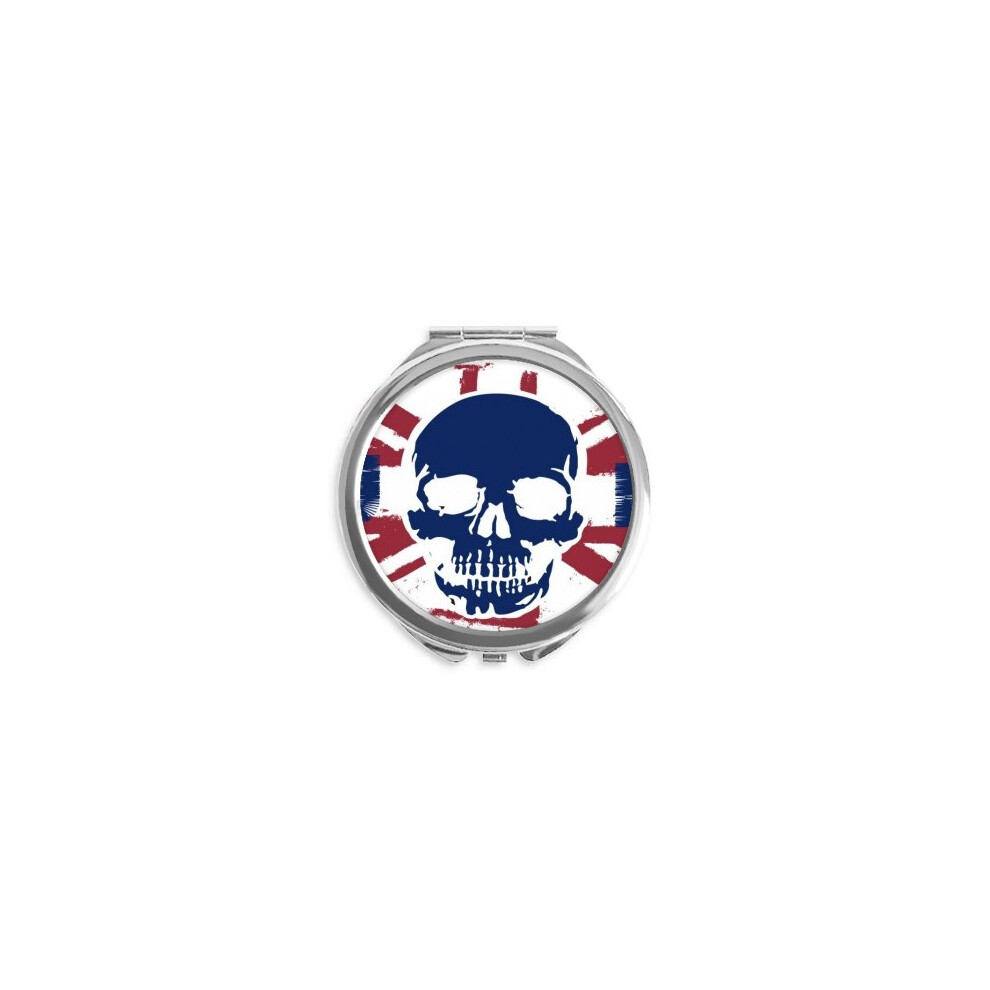 Diythinker Human Skeleton Uk The Union Jack Landmark Flag Hand Compact Mirror Round Portable Pocket Glass