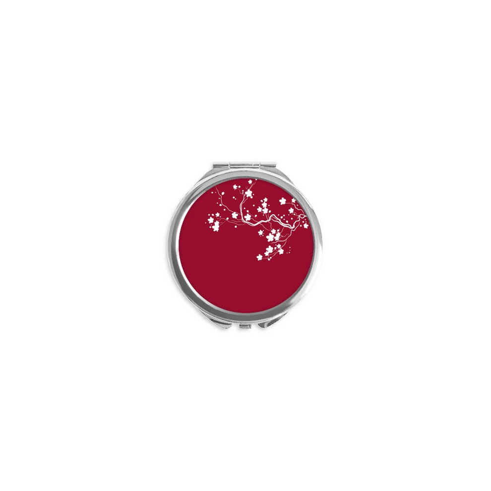 Diythinker Art Round Illustration Japan Hand Compact Mirror Round Portable Pocket Glass