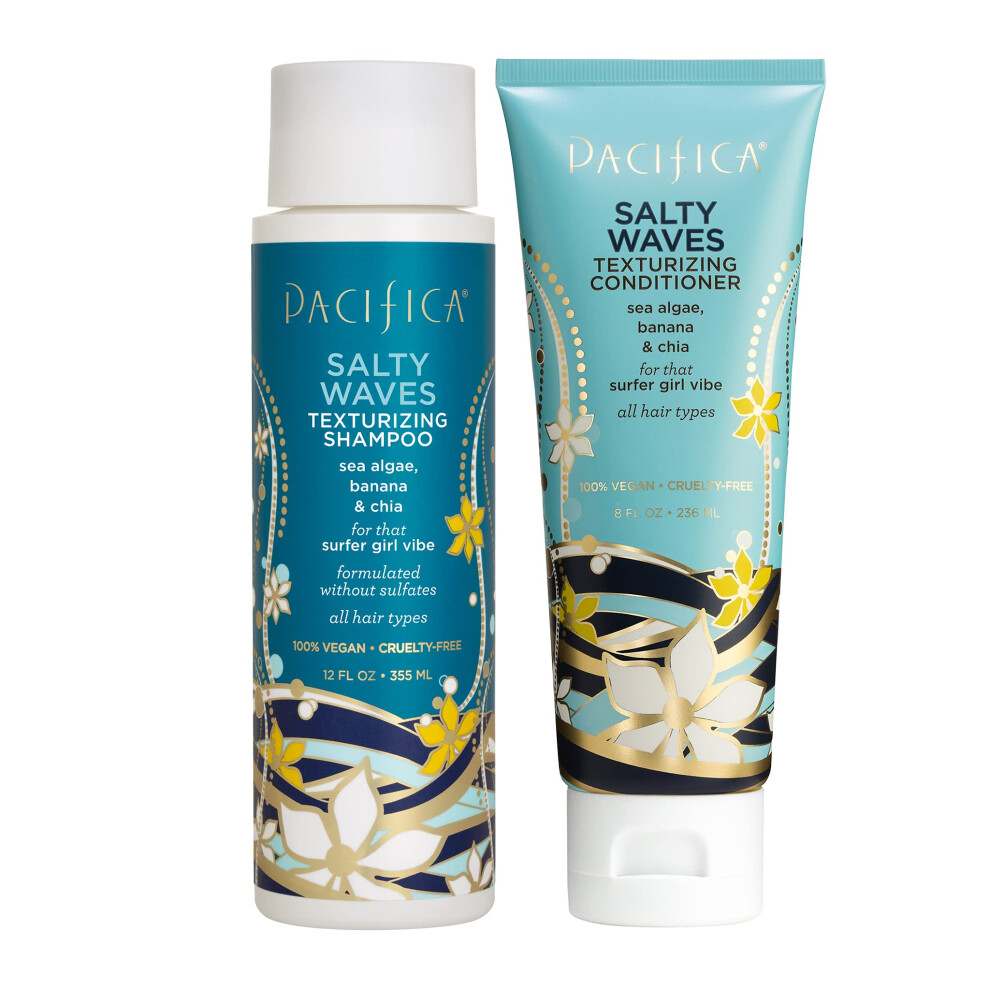 Pacifica Beauty Salty Waves Texturizing Shampoo + Salty Waves Texturiz