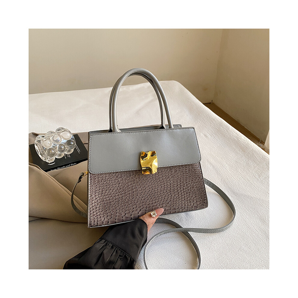 (Gray) Retro Elegant Small Square Handbag With Fashionable Colors For Everyday Use-image-OPC-PFM8NZ9-NEW