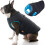 Gooby Padded Vest Dog Jacket - Solid Black  X-Small - Warm Zip Up Dog 1