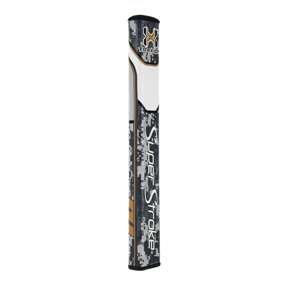 SuperStroke Traxion Flatso Golf Putter Grip  Digi Camo/Tan (Flatso 1.0