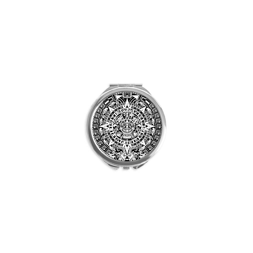 Diythinker Ancient Egypt Pattern Art Outline Hand Compact Mirror Round Portable Pocket Glass