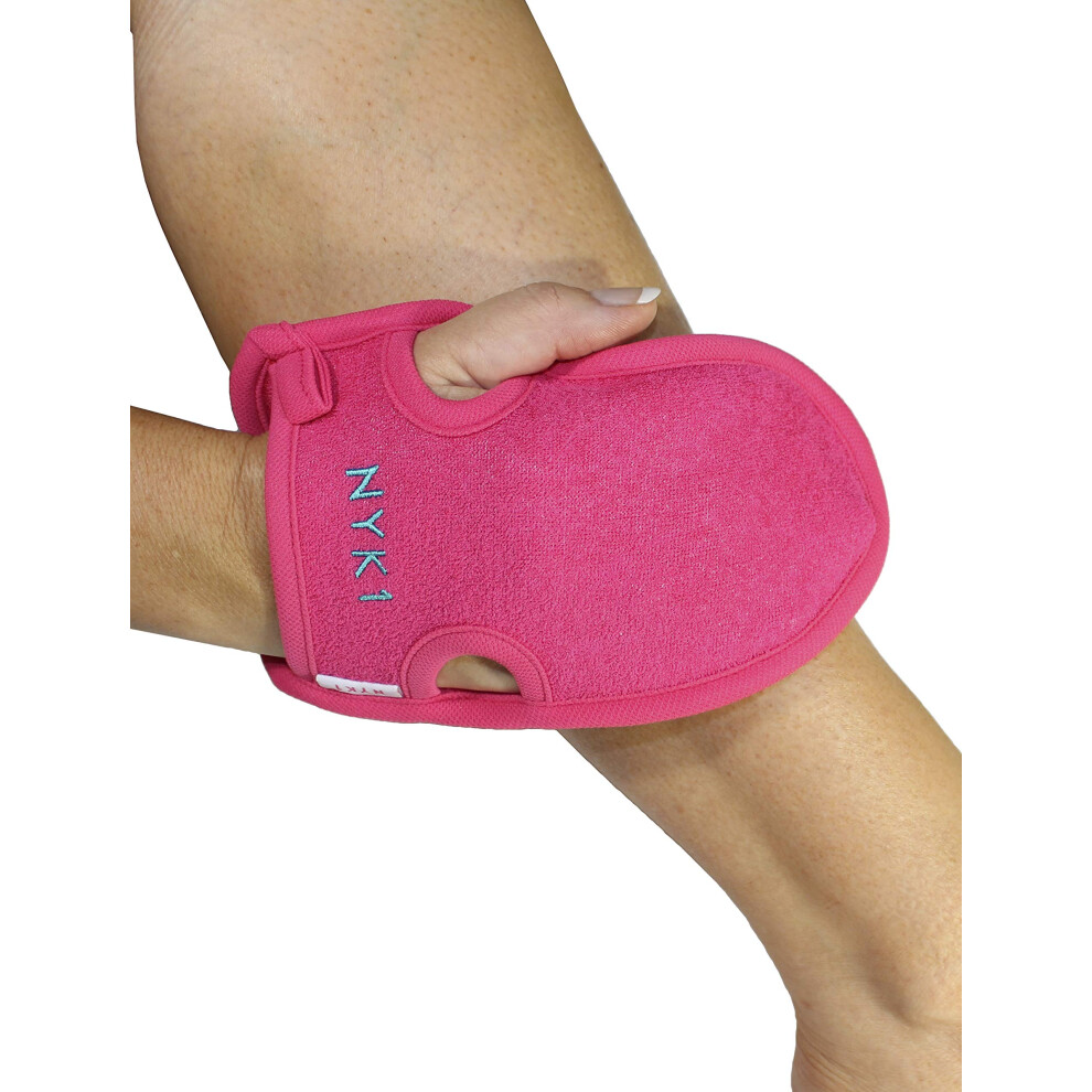 Nyk1 Pink Dead Skin Exfoliating Mitt Deep Pore Cleansing Exfoliating Glove (