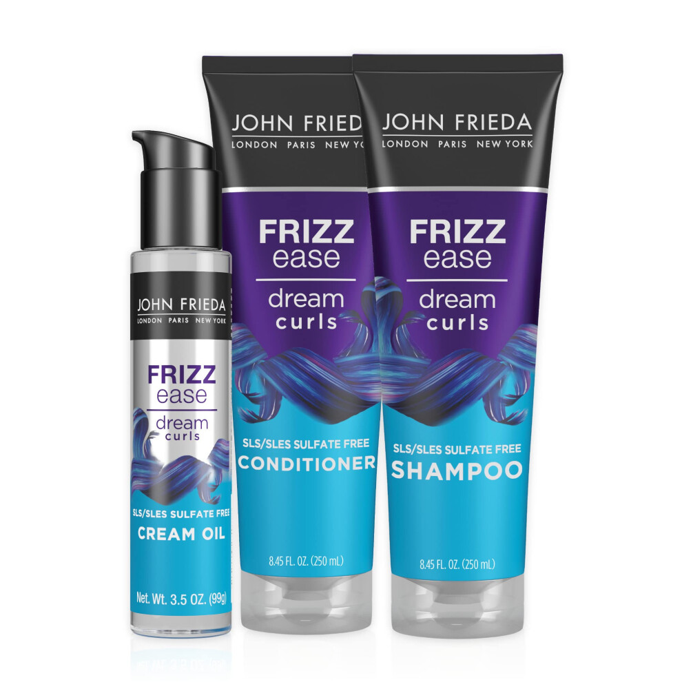 John Frieda Anti Frizz Hair Care Set  Frizz Ease Dream Curls Shampoo a