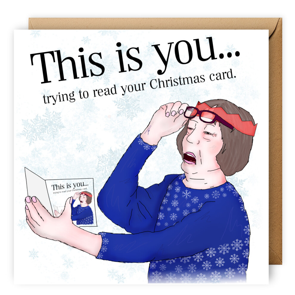 Funny Christmas Cards for Her, Bad Eyesight Card, Rude Christmas Card for Mum, Funny Cards, Cheeky card Wife, Joke Card Mum, Funny Gift