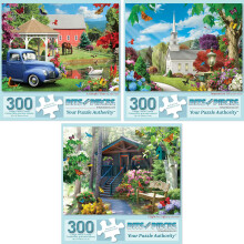 Bits and Pieces - Set van Drie (3) 300 Stuk Jigsaw Puzzels voor Volwassenen - 18" x 24" - 300 pc Inspiratie