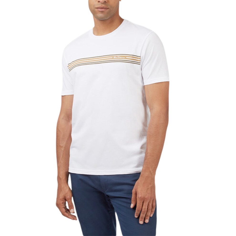 (White, XS) BEN SHERMAN 8146 Mens T Shirts Summer Cotton Tee