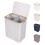 Lonbet - Light gray Double Laundry Hamper with Lid  2 Sections and Rem 1