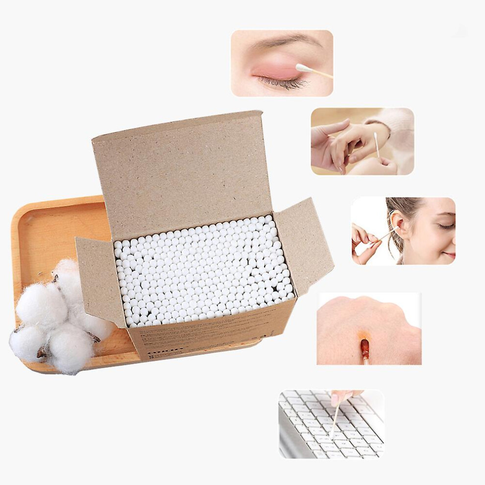 300pcs Disposable Cotton Swabs, Dual-headed Ear Cleaning And Outdoor First Aid Cotton Swabs For Home, Beauty And Health (48 Packs Minimum)