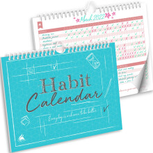 Clever Fox Habit Tracker Calendar - Inspirational Goal Tracker and Hab