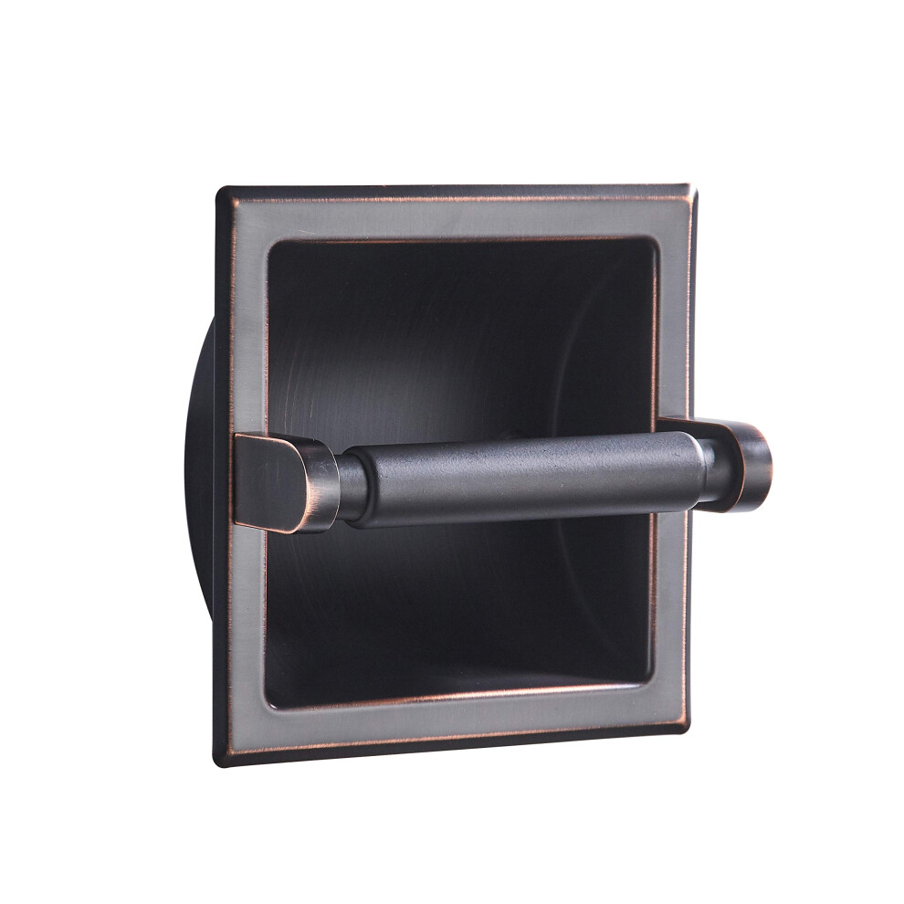 JunSun Oil Rubbed Bronze Recessed Toilet Paper Holder Stainless Steel-image-OPC-PFM9J8D-NEW