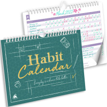 Clever Fox Habit Tracker Calendar - Inspirational Goal Tracker and Hab