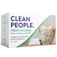 Clean People All Natural Fabric Softener Sheets - Plant-Based Eco Fri