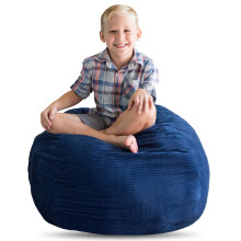 Creative QT Sitzsack Aufbewahrung - XL 38" Royal Blau Corduroy - Spielzeug Organizer