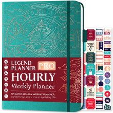 Legend Planner PRO Hourly Schedule Edition - Undated Deluxe Weekly & D