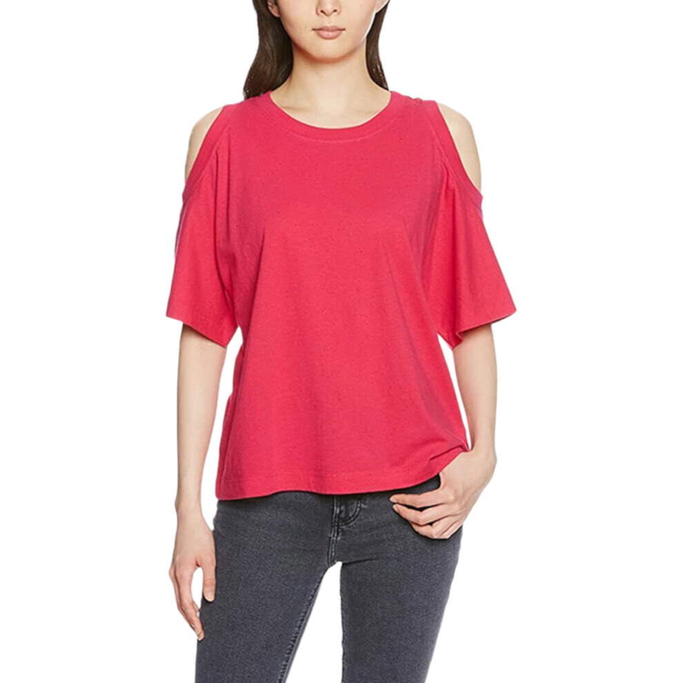 (Hot Pink, XS) DIESEL T MARIE Womens T Shirts Cut Out Party Tops