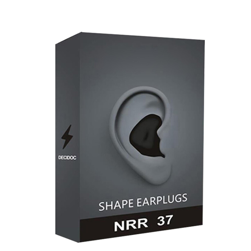 (Black) 1 Pair Shaping Earplugs Noise Blocking Universal Soundproof Earplugs For Sleeping Black